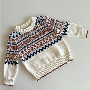 Me & Henry Fair Isle Knit Baby Sweater